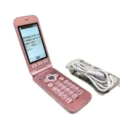 ピンク 折りたたみ携帯電話 音声読み上げ機能