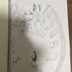 手書きイラスト　フランドール・スカーレット