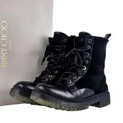 美品 ジミーチュウ JIMMY CHOO ハイカット レースアップ ブーツ
