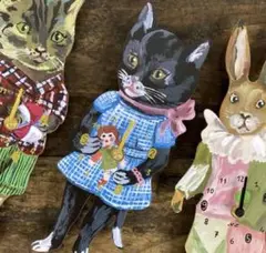 【Nathalie Lete】 ナタリー レテ ダイカット 壁掛け時計 黒猫