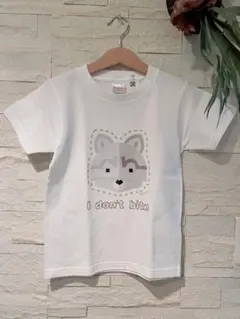 【新品未使用】TIRSDAG キッズ Tシャツ 120 ウルフ ホワイト