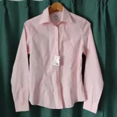 未使用タグ付Brooks Brothers ピンクブラウス長袖Yシャツ