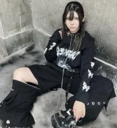 新品　未使用　Amilige サスペンダー付きワイドパンツ　s