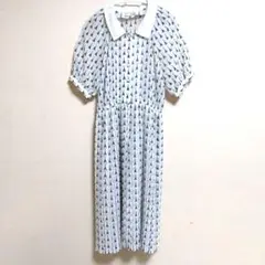 【週末限定セール！】日本製 古着 昭和レトロワンピース エッフェル塔柄 2way