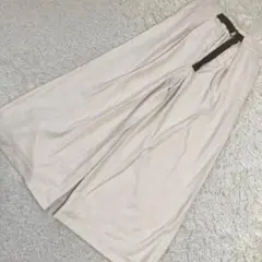 《美品》 CANOA ワイドパンツ アイボリー 64 ベルト付き シンプル