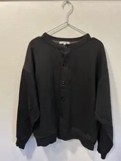 SUGGESTION ブラック カーディガン M