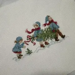 クロスステッチ完成品　ヴェロニクアンジャンジェ　クリスマス①