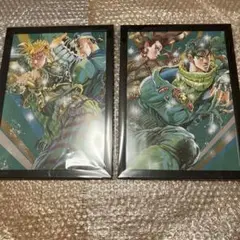 ジョジョの奇妙な冒険　額付きポスター　2部　ジョセフ　シーザー　リサ　2枚セット