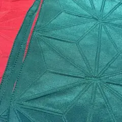 ふりふ 半幅帯 麻の葉柄 リバーシブル