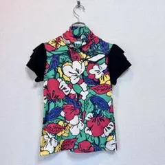 【極美品】noisy noisy ノイジーノイジー 総柄 ストレッチ 半袖シャツ