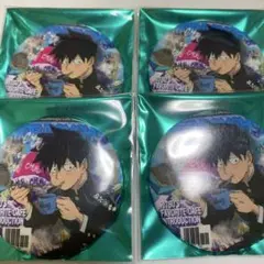 アニメキャラクター カフェ紹介 缶バッジ 4個セット