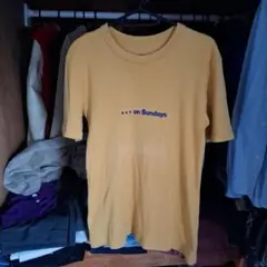80-90s tシャツ on sundays 黄色 シングルステッチ