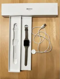 【美品　お得】Apple Watch Series 3 本体 ブラウンレザー