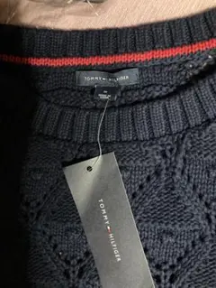 TOMMY HILFIGER ネイビー アラン編みセーター