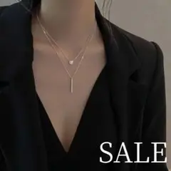 ✨現品限り✨セール✨新品✨ネックレス 2連 2個セット ゴールド 華奢 大人