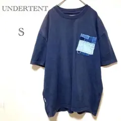 UNDERTENT 半袖Tシャツ 【S】 デニムバッチワークポケット 厚手