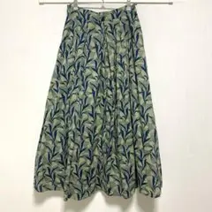 ルノンキュール　アフリカン柄　ロングスカート グリーン