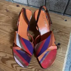 GURNER マルチカラー ハイヒールサンダル