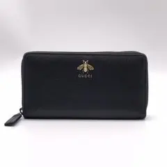 グッチ レザー アニマリエ ビー ラウンドファスナー 長財布