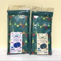 コンパクトクッション　グリーン　アウトドア　持ち運び用　2個セット