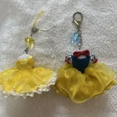 ディズニー 白雪姫とベル ドレス型ストラップ スマホクリーナー