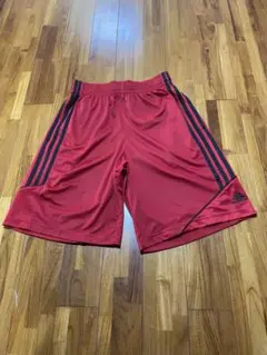 adidas 赤 ハーフパンツ 3本ライン