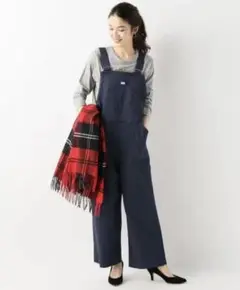 スローブイエナ LEEコラボ オーバーオール 青