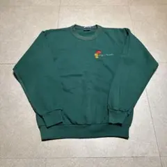 Santee トレーナー　スウェット　刺繍　ビンテージ　緑　USA製　S