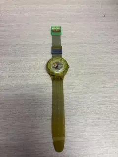 【IT】Swatch イエローラバーベルト 不動