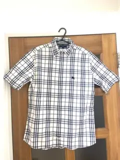 BURBERRY 半袖 ノバチェック ジップアップ シャツ