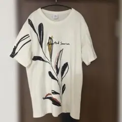 ZARA リーフ柄　tシャツ Mサイズ