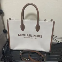 MICHAEL KORS トートバッグ ホワイト/ブラウン
