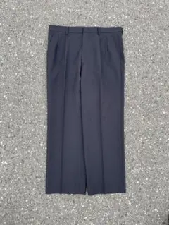 80s 90s ツータック ワイド スラックス　ダブル ストライプ