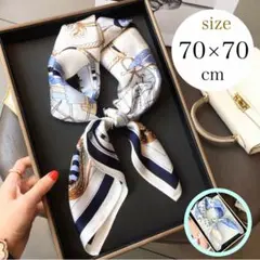 スカーフ大判　おしゃれ　70cm×70cm　シルク風ストールおしゃれ　飾り通勤