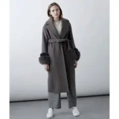 グレースコンチネンタル ベルテッドリバーコート ほぼ未使用