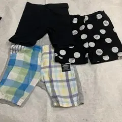多色チェック柄・ドット柄パンツ　3枚セット