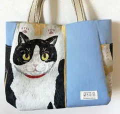 猫　はちわれ猫　ばんざい猫　トートバッグ ハンドメイド