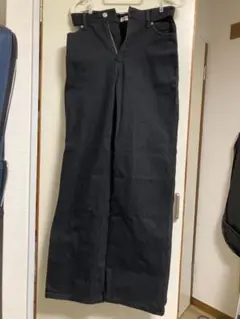 【新品】EVRIS オープンウエストワイドデニムパンツ