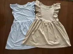 H&M　フリル付きノースリーブワンピース　2枚セット サイズ120ぐらい