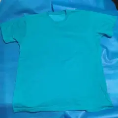 ユニクロターコイズ クルーネックメンズ大きい半袖 TシャツＸｌサイズ