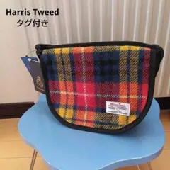 Harris Tweed　バッグ　チェック柄ナイロンショルダーバッグ　タグ付き