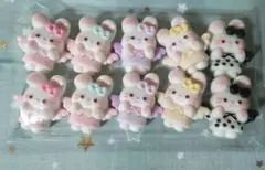 デコパーツ うさぎ 10個 まとめ売り バラ売り可