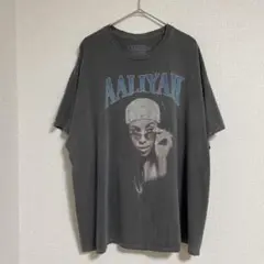 アリーヤ AALIYHA R&B ミュージック　フェードバンドTシャツ XL