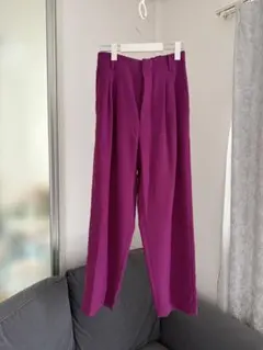 特別価格！UNITED ARROWS パープル ワイドパンツ