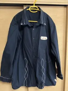 alexander lee chang leemake 刺繍ネイビー長袖シャツ