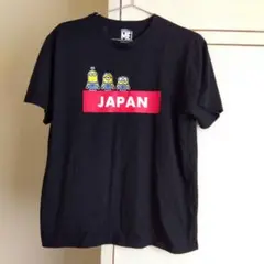 ミニオン JAPAN Tシャツ 黒 半袖 プロフ御覧ください