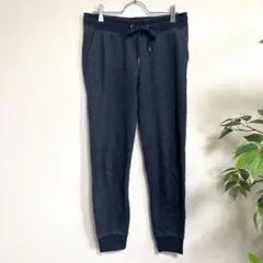 ユニクロ UNIQLO スウェットジョガーパンツ　コットン　紺　ウエスト紐調整可