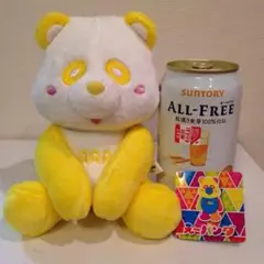 【ラスト1点◇新品】☆ AAA え〜パンダ おすわりぬいぐるみ 黄色パンダ ☆