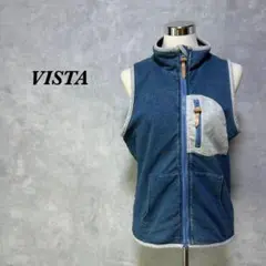 VISTA デニムベスト スウェットダブルアップ 切替 インディゴ 3325