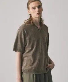 EMMA CLOTHES　ストーンウォッシュ　ポロシャツ　新品未使用　ブラウン
